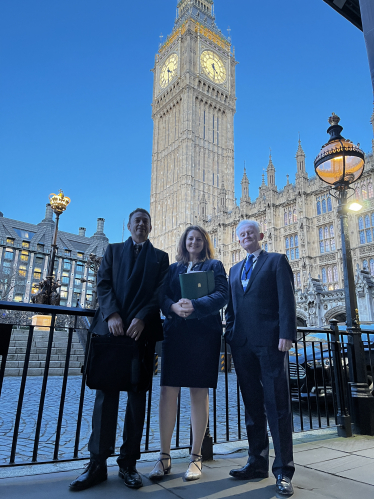 All three, pictured in front of Big Ben.